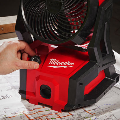 Milwaukee M18AFG2-0 18V 2nd Generation Air Fan with 2 x 5.5Ah Battery & Charger