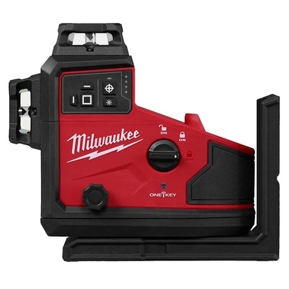 Milwaukee M12A3PLO-0C 12V M12 Green Auto Alignment 360° 3 Plane Laser with 1 x 3.0Ah Battery Charger Case & Laser Tripod
