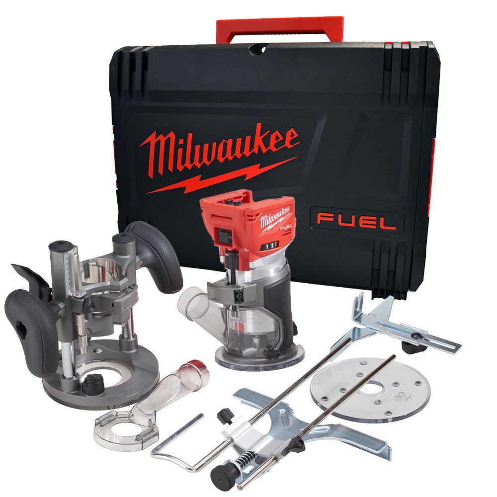 Milwaukee M18FTR-0X M18 18V FUEL Brushless 1/4" Laminate Trimmer Router Body in Case 4933471604